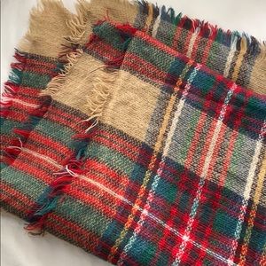 Scarf blanket plaid